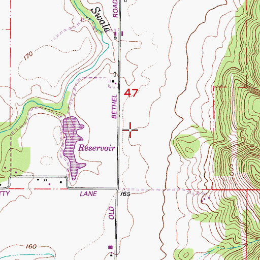 Topographic Map of Red's Field, OR