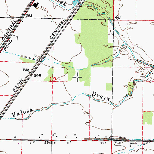 Topographic Map of Newport Woods Airport, MI