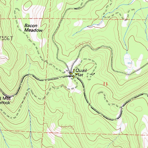 Topographic Map of Quail Flat, CA