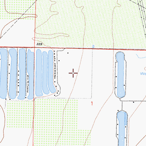 Topographic Map of Paradise Lakes Airport, CA