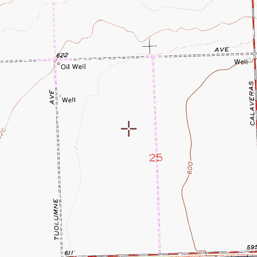 Topographic Map of New Coalinga Municipal Airport, CA