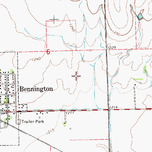 Topographic Map of Alderson Airport, KS