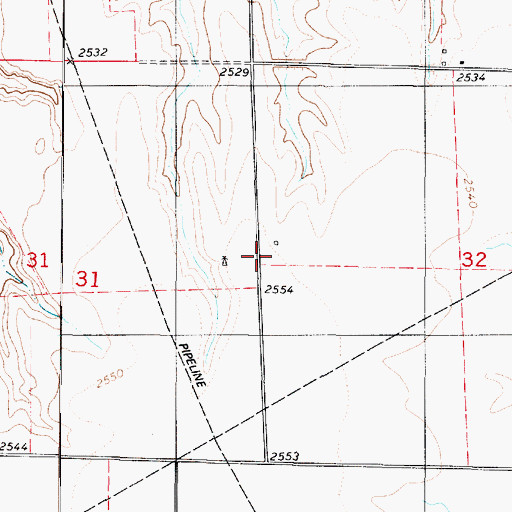 Topographic Map of Esplund Farm Airport, KS