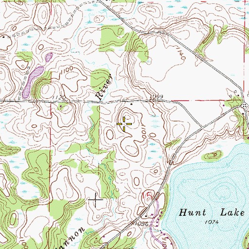 Topographic Map of Fox Hill Farm, MN
