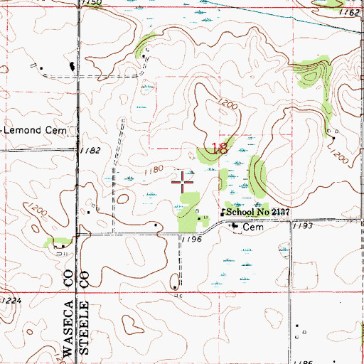 Topographic Map of Johnson Oakside Orchard, MN