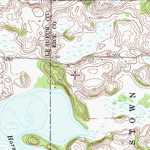 Topographic Map of Madden's Orchard, MN