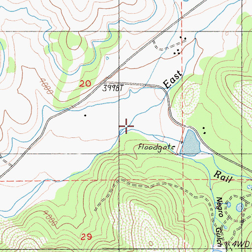 Topographic Map of Rail Creek, CA