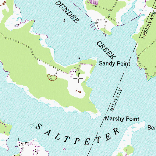 Topographic Map of Marshy Point Nursery, MD