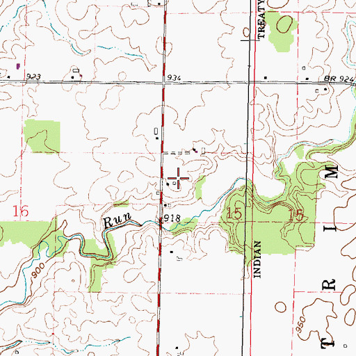 Topographic Map of KJM Farms, OH