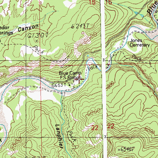 Topographic Map of Blue Ranger Station, AZ