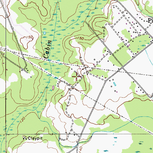 Topographic Map of Softwinds Farm, SC