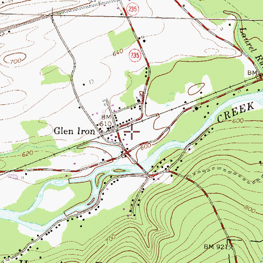 Topographic Map of Union County West End Fire Company, PA
