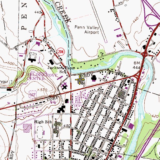 Topographic Map of Dauntless Hook and Ladder Fire Company Suite 13, PA