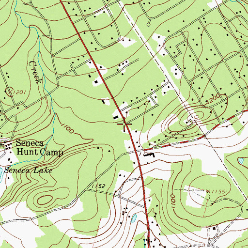Topographic Map of West End Fire Company Station 43 Mount Effort, PA