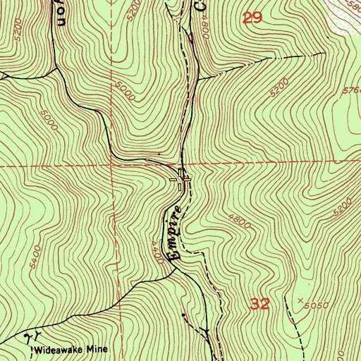 Topographic Map of Red Oak Canyon, CA