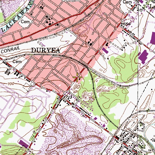 Topographic Map of Germania Hose Company, PA