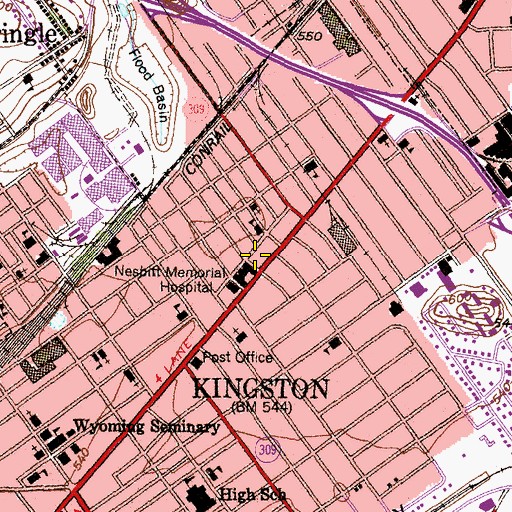 Topographic Map of Independent Fire Company 1, PA