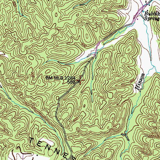 Topographic Map of Dover - Stewart County Rescue Squad, TN