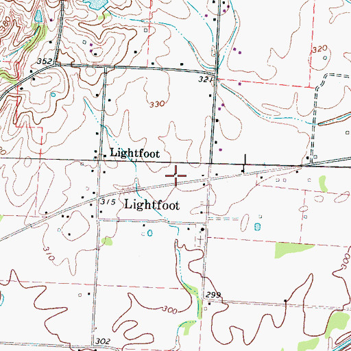 Topographic Map of West Lauderdale County Fire Department, TN