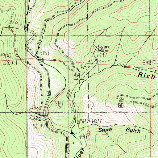 Topographic Map of Rich Gulch, CA