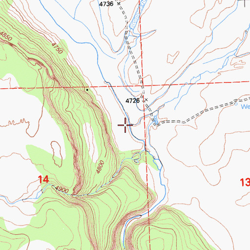 Topographic Map of Roberts Creek, CA