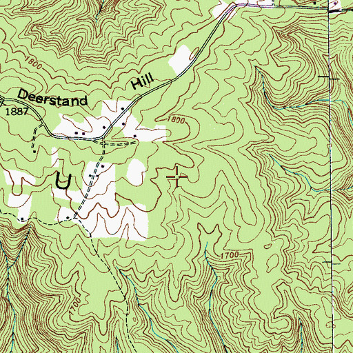 Topographic Map of South Pittsburg Mountain Volunteer Fire Department, TN