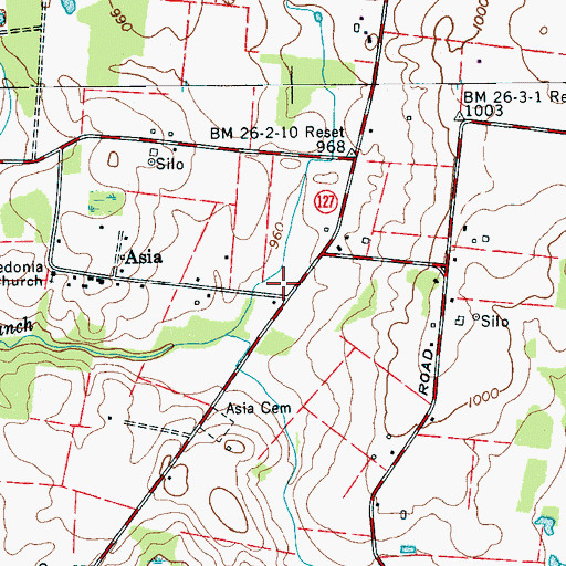 Topographic Map of Capitol Hill Volunteer Fire Department, TN