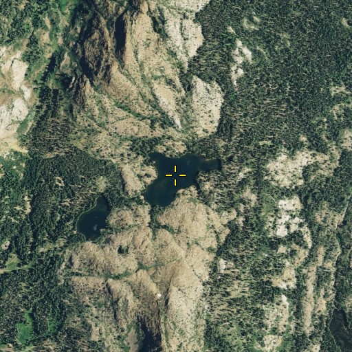 Aerial/Satellite Image of Upper Rock Lake, CA