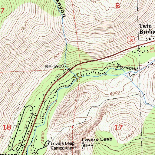Topographic Map of Rocky Canyon, CA