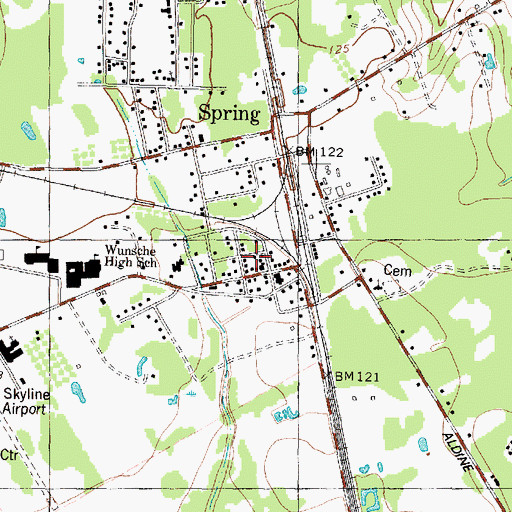 Topographic Map of Spring Volunteer Fire Department Station 71, TX