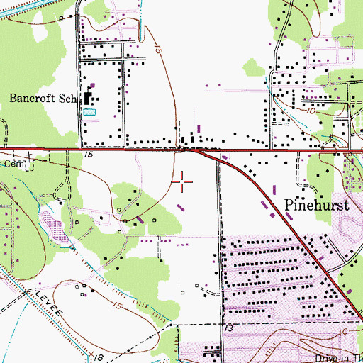 Topographic Map of Orange Fire Department Station 3, TX