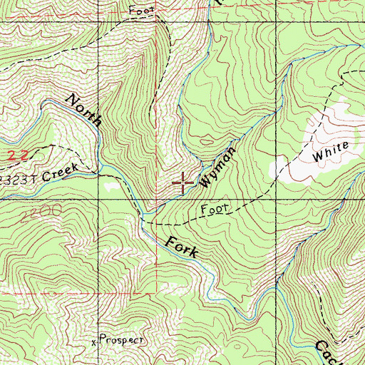 Topographic Map of Root Creek, CA
