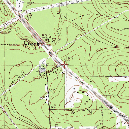 Topographic Map of Texas Forest Service Kountze Office, TX