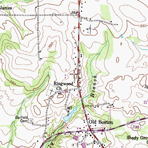 Topographic Map of Texas Forest Service New Boston Office, TX