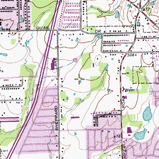 Topographic Map of Texas Lifeline Corporation Ambulance Balch Springs, TX