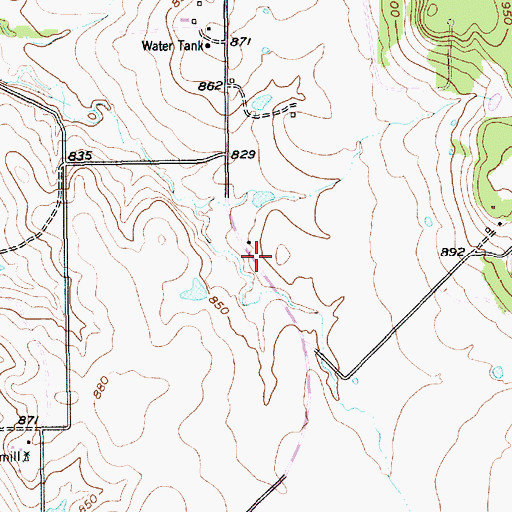 Topographic Map of CareFlite - Johnson County Station 2, TX
