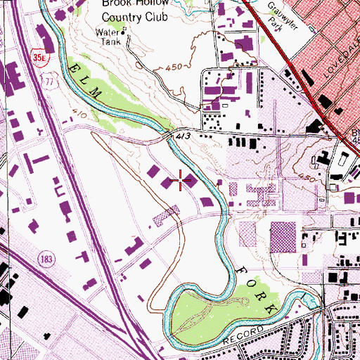 Topographic Map of Care Plus Ambulance Service, TX