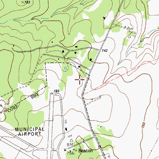 Topographic Map of Williamson County Emergency Medical Service, TX