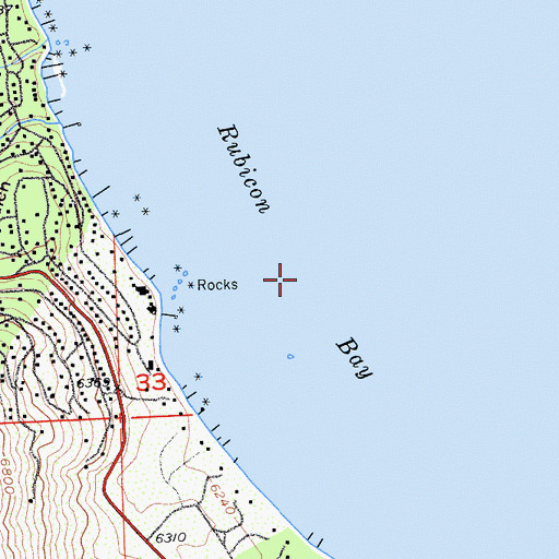 Topographic Map of Rubicon Bay, CA