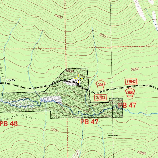 Topographic Map of Ruffa Ranch (historical), CA
