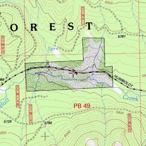 Topographic Map of Ruffa Ranch, CA