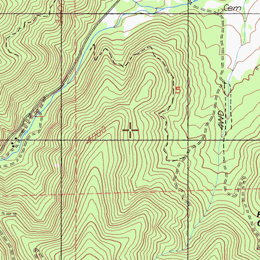 Topographic Map of Ruffey Indian Reservation (historical), CA