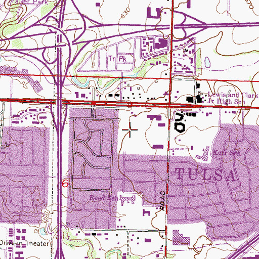 Topographic Map of Tulsa Fire Marshal, OK