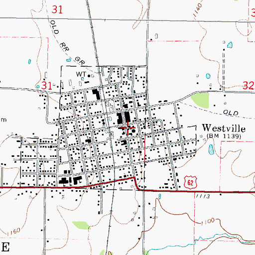 Topographic Map of Westville Fire Department Station 2, OK