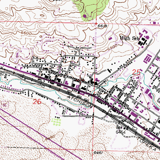 Topographic Map of Grants Fire and Rescue Station 1, NM