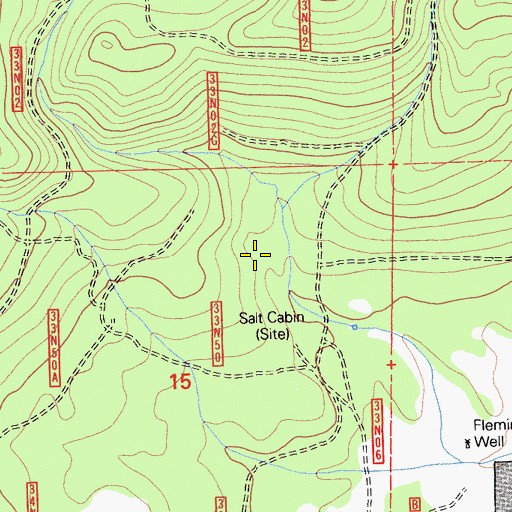 Topographic Map of Salt Cabin, CA