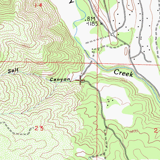 Topographic Map of Salt Canyon, CA