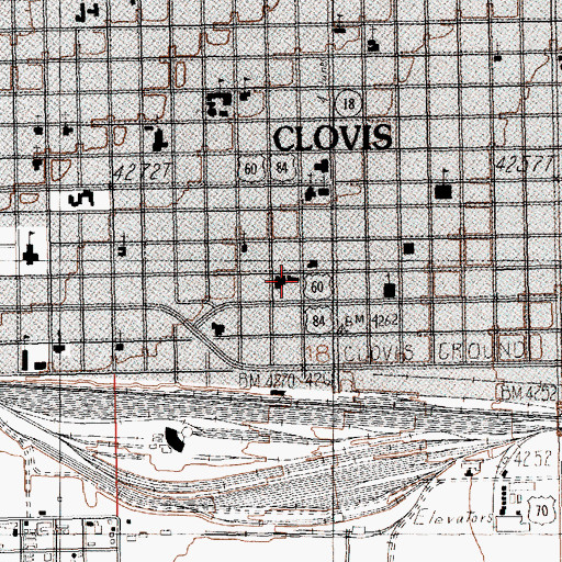 Topographic Map of Clovis Fire Department Station 1 Headquarters, NM