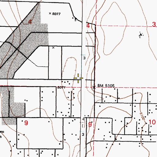 Topographic Map of Manzano Vista Fire Department, NM
