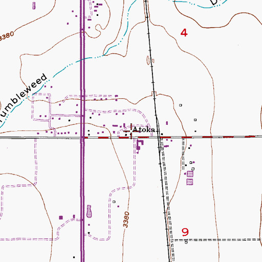 Topographic Map of Atoka Volunteer Fire Department Atoka Road, NM
